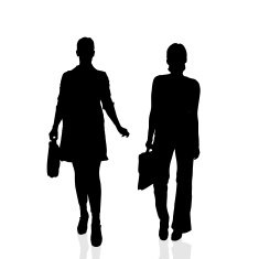 Vector silhouette of a businesswoman N103
