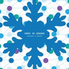 Vector connected dots Christmas snowflake silhouette pattern frame card template N2