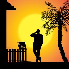 Vector silhouette of man N229