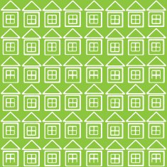 white houses icon of seamless pattern