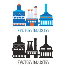 Factory icon for logo or design element N2