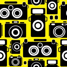 cameras icons seamless pattern