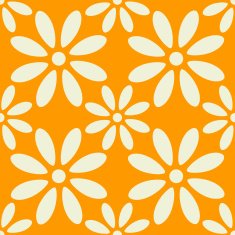 Seamless pattern with silhouettes flowers N37