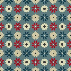 Abstract seamless pattern with silhouettes flowers N8