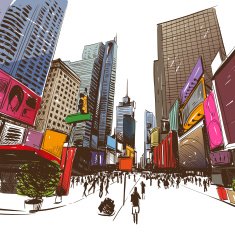 City hand drawn vector illustration N6