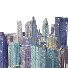 Office building hand drawn vector illustration N2