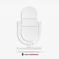Abstract microphone web icon