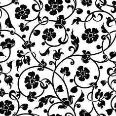 abstract flowers baroque seamless pattern