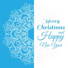 christmas card with snowflakes N5