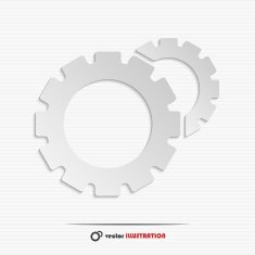 Abstract cogwheel web icon