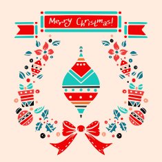 Holiday vintage Christmas card N8