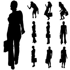 Vector silhouette of a businesswoman N104