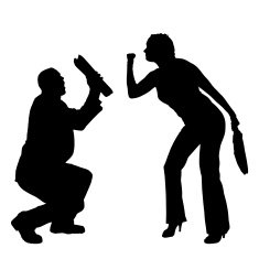 Vector silhouettes of business people N127