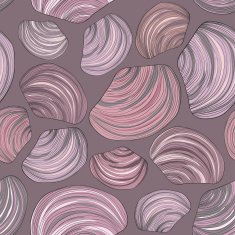 Seamless pattern of seashells N6