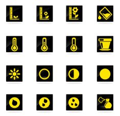 Plant Growing Sign Silhouette Icons N2