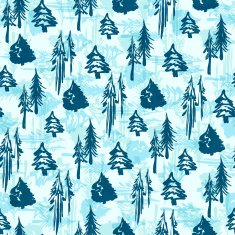 Seamless winter trees pattern N3