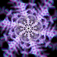 Christmas snowflake sign with aberrations N11