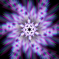 Christmas snowflake sign with aberrations N12