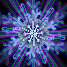 Christmas snowflake sign with aberrations N13