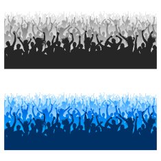 High Quality Cheering Crowd Silhouettes seamless texture