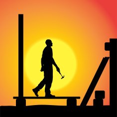 Vector silhouette of a man N1104