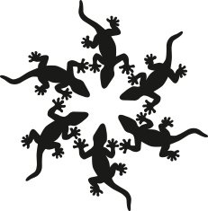 lizards silhouette 2