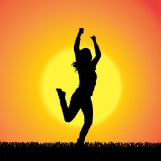 Vector silhouette of woman N510