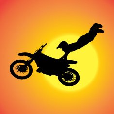 Vector silhouette of extreme jumps N7