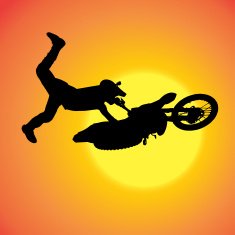 Vector silhouette of extreme jumps N8