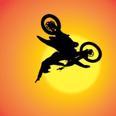 Vector silhouette of extreme jumps N9