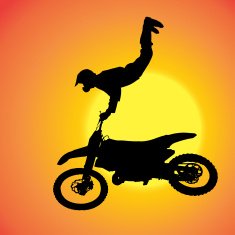 Vector silhouette of extreme jumps N10
