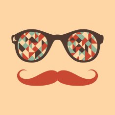 Hipster vintage sunglasses with triangles and squares N2