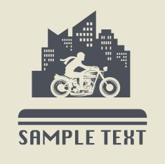 Motorcycle icon or sign