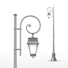 Vector Street Lamp Isolated on White Background N9