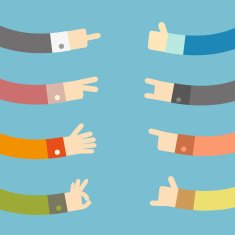 Set of flat hands design vector illustration