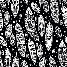 Vintage Feathers Seamless background N15
