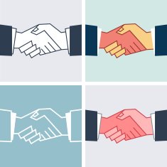 Flat Handshake icons N2