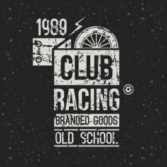 Emblem motorcycle racing club in retro style N3