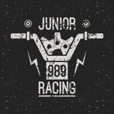 Emblem motorcycle racing junior