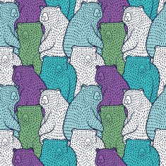 Bears seamless pattern N10