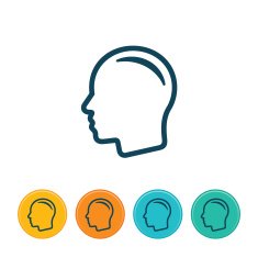 Human Head Icon - Outlines