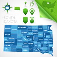 South Dakota County Map