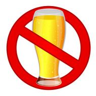 Glass of beer sign icon