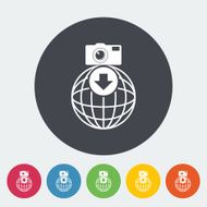 Photo download single icon