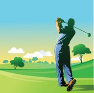 Golf Player Hitting the Ball N2