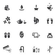 Spa Icons on White Background