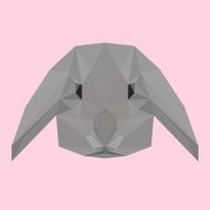 Polygonal abstract geometric rabbit background N2