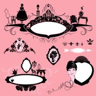 Frames with glamour accessories furniture girl portrait N2