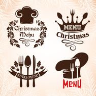 Christmas menu sign collection N7