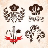 Christmas menu sign collection N8